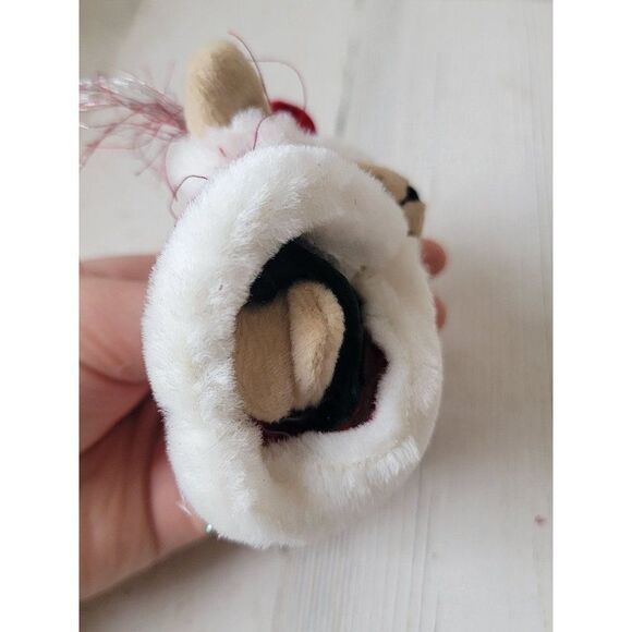 Mini red Santa Claus bear plush stuffed animal toy figure - Picture 7 of 7